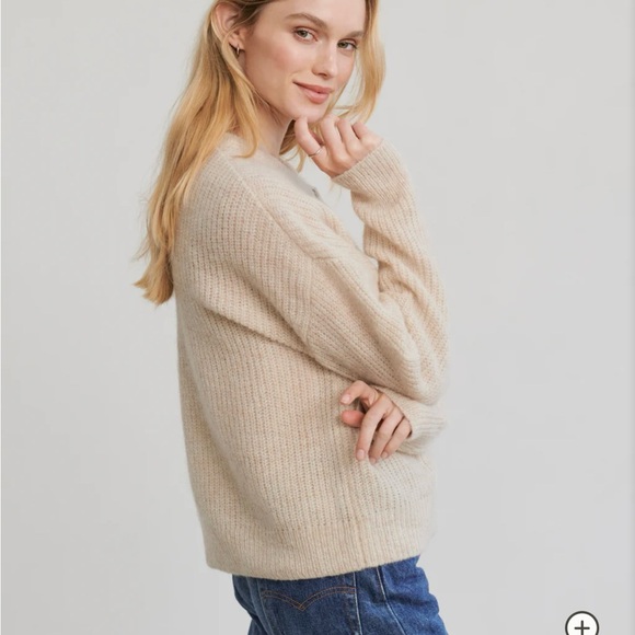 Hayes Crewneck cardigan - 35% alpaca, 35% wool, 30% polyester - Picture 3 of 9